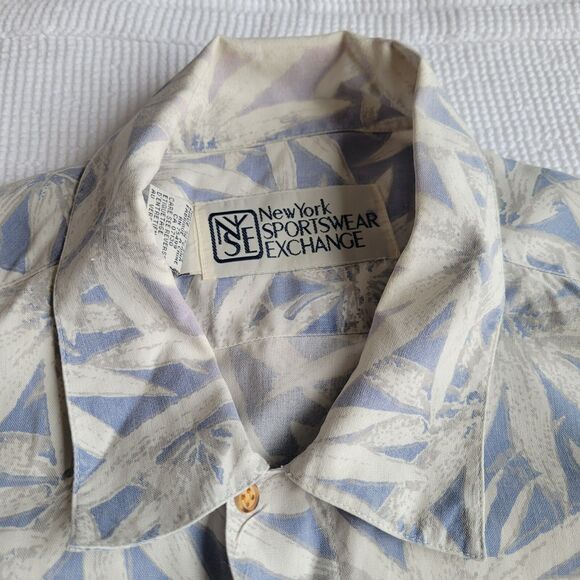 Lot (2) Hawaiian Silk Shirts Size M 100% Aloha Floral Pastel Blue - Picture 8 of 16